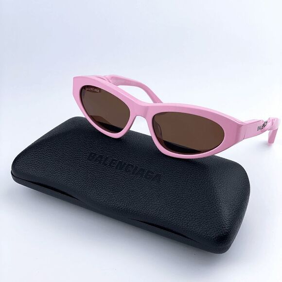 NEW Balenciaga BB0207S 004 Pink Brown Cat Eye Women Sunglasses BARBIE